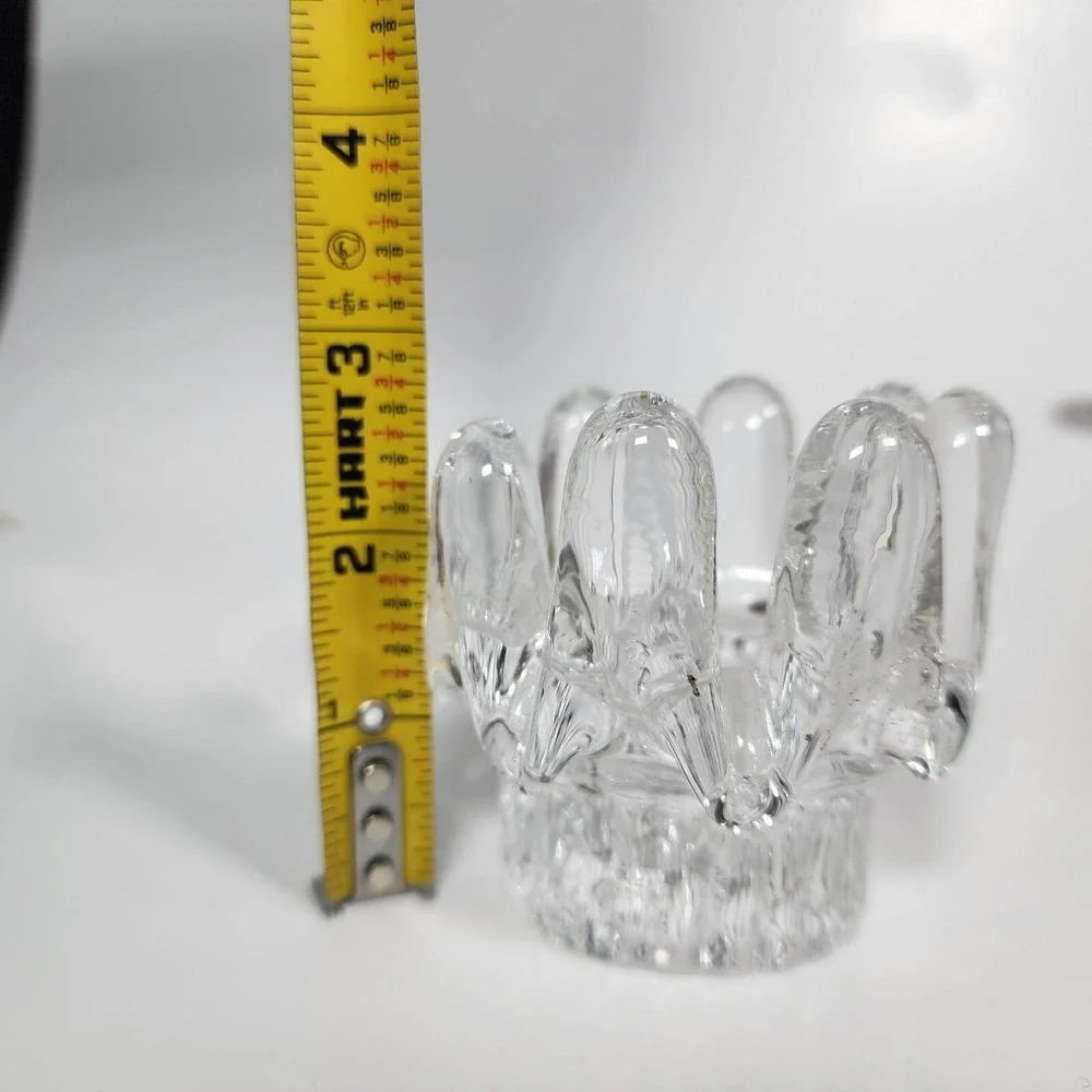 Kosta Boda Sunflower Votive Candle Holder Goran Warff Vintage Glass 70s MCM 3.75